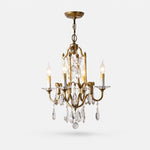 Load image into Gallery viewer, Antique Iron Crystal Candle Chandelier