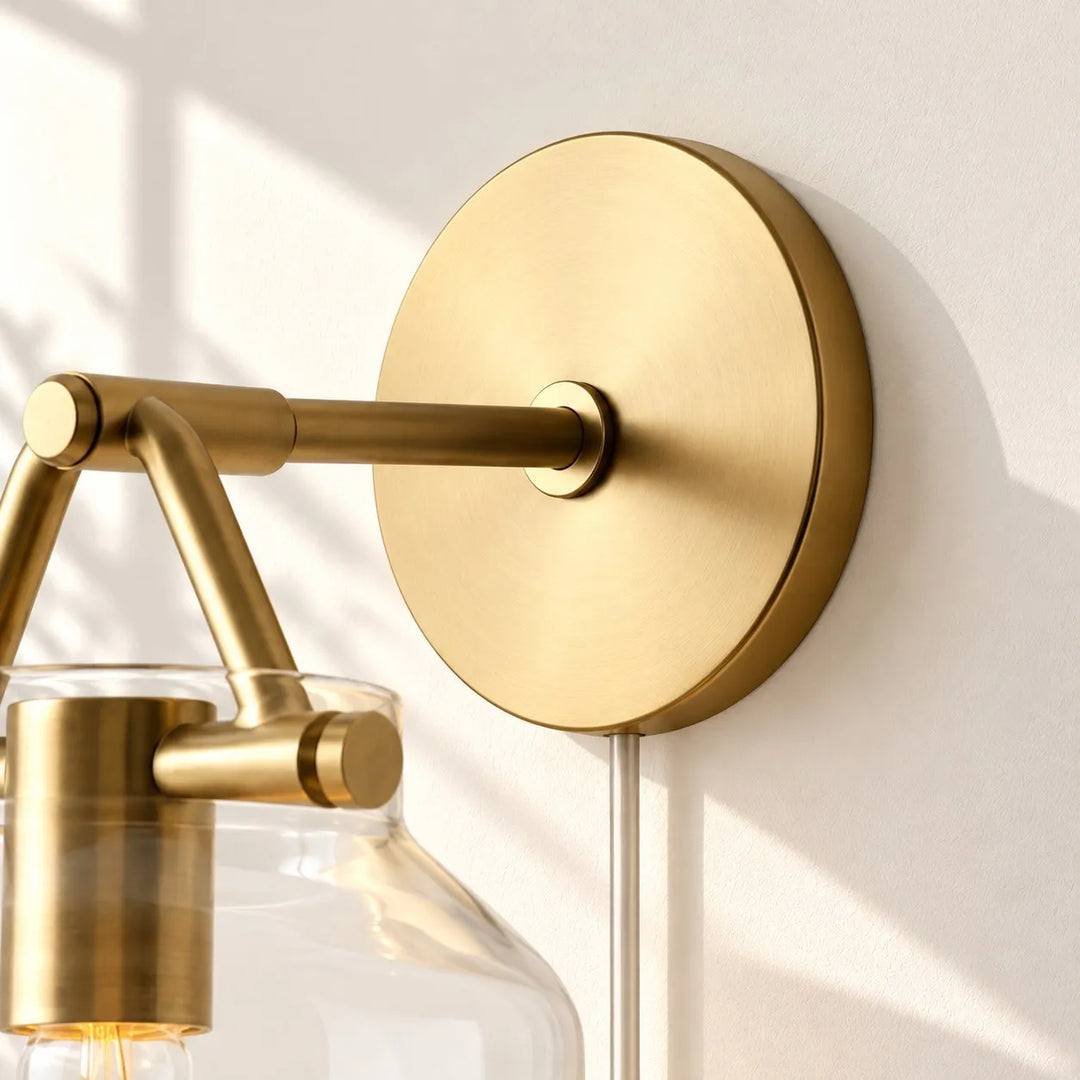 Hanton Modern Minimalist Nordic Plug-In Wall Sconce for Bathroom and Hallway