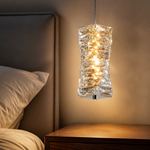 Bild in Gallery-Viewer laden, Sculptural Crystal Column LED Pendant Light