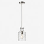 Charger l'image dans la visionneuse de galerie, Vintage Glass Pendant Light with Adjustable Height - Metal Fixture for Dining and Kitchen Islands
