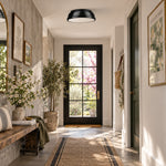 Charger l'image dans la visionneuse de galerie, Metal Flush Mount Ceiling Fixture with Frosted Diffuser