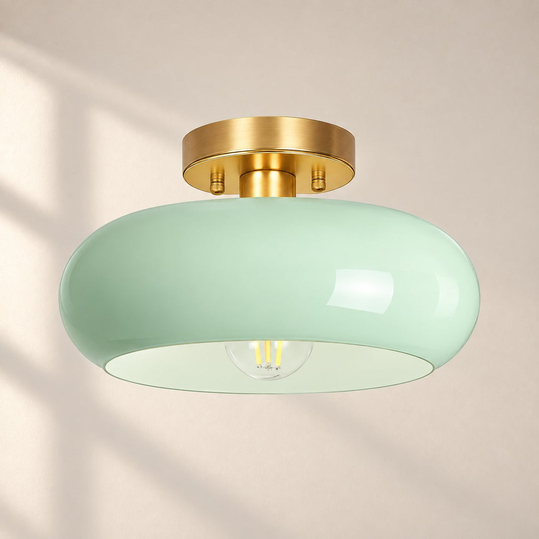 Bauvia Bauhaus Modern Round Glass Ceiling Lamp