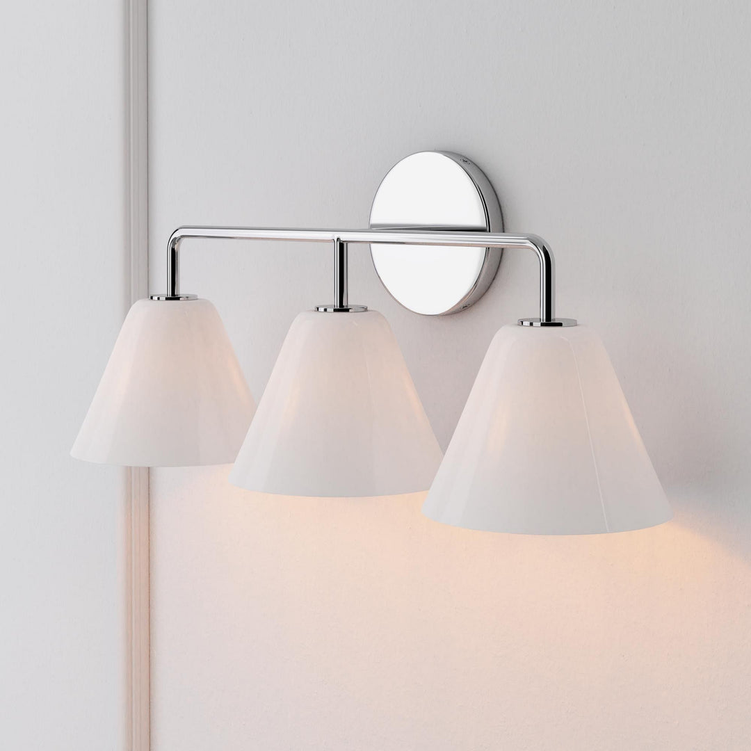 Aplique de pared Conica Cone: iluminación moderna de vidrio de 1, 2 y 3 luces