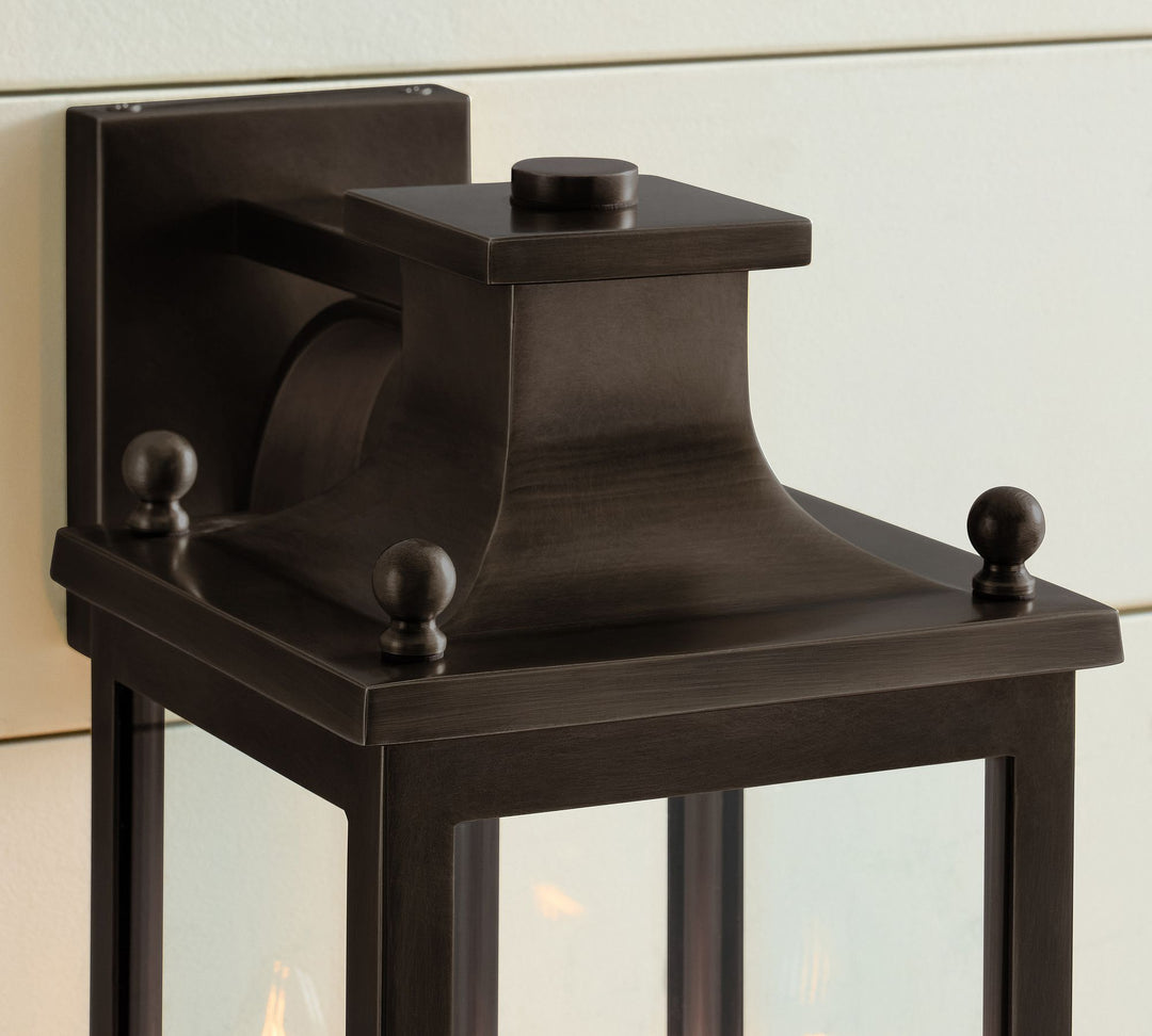 Yolvira Glass Outdoor Wall Light – Modern Metal Lantern For Porch