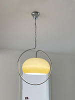 Load image into Gallery viewer, Rounded Glass Chrome Swag Pendant Light