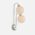 Charger l'image dans la visionneuse de galerie, Close view of polished metal arm and milk coffee glass shade