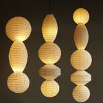 Bild in Gallery-Viewer laden, Stacked Ribbed Paper Swag Pendant Light