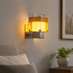 Bild in Gallery-Viewer laden, Bauhaus Amber Acrylic and Metal Wall Light