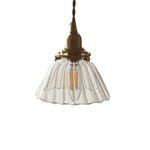 Load image into Gallery viewer, Jasmine Vintage Brass Glass Pendant Light