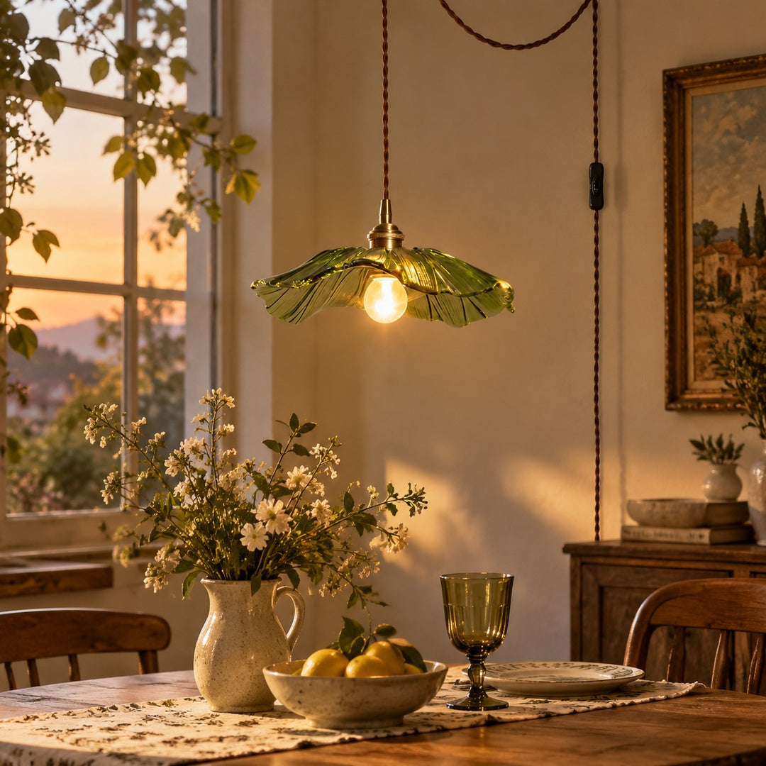 Petal Glass Plug-In Pendant