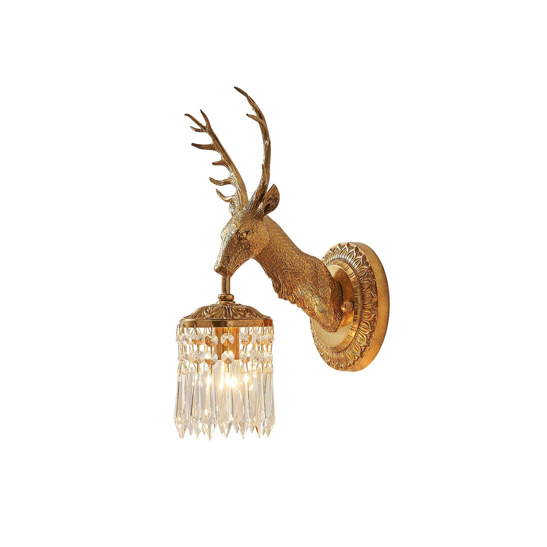 Antler Kristall Wandleuchte