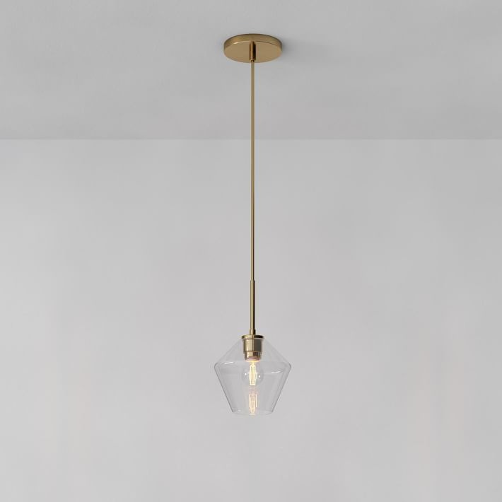 Merin Transparent Glass Sculpture Geometric Chandelier