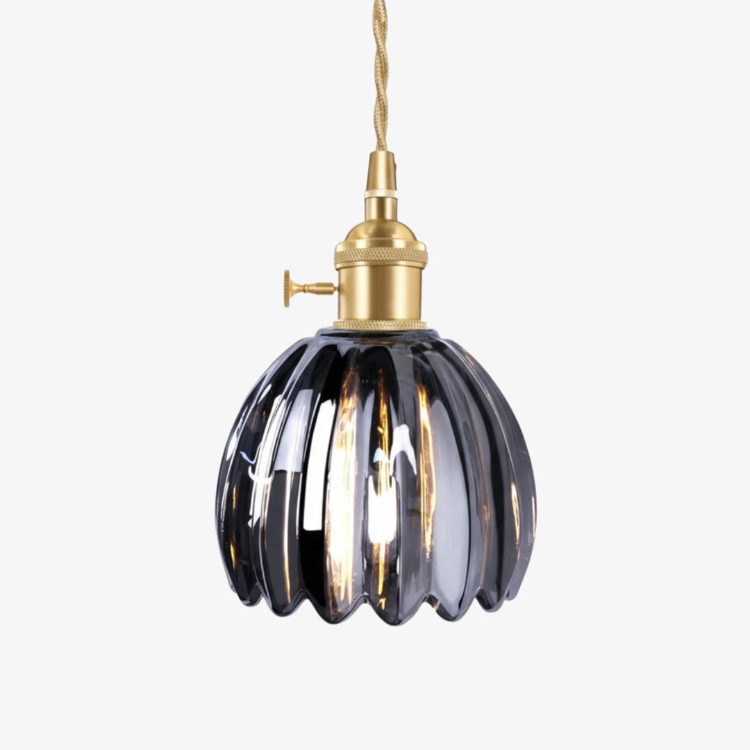 Blossix Elegant Art Pendant Lamp - Glass Flower Shade Design for Living or Dining Room N24