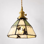Charger l'image dans la visionneuse de galerie, Cat and Butterfly Stained Glass Pendant Light