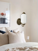 Load image into Gallery viewer, Vintage Milk Glass Sconce Bedside Hallway Eloise Wall Sconce
