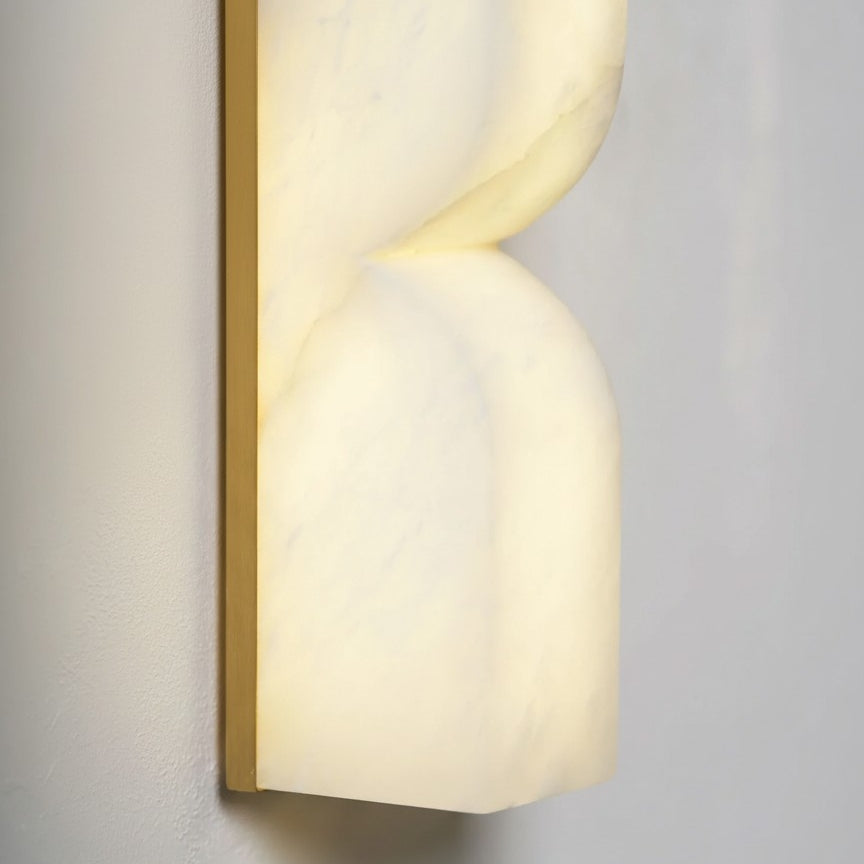 Lampe Murale Courbée Albesque - Lampe Murale Moderne en Albâtre pour Chambres et Salons