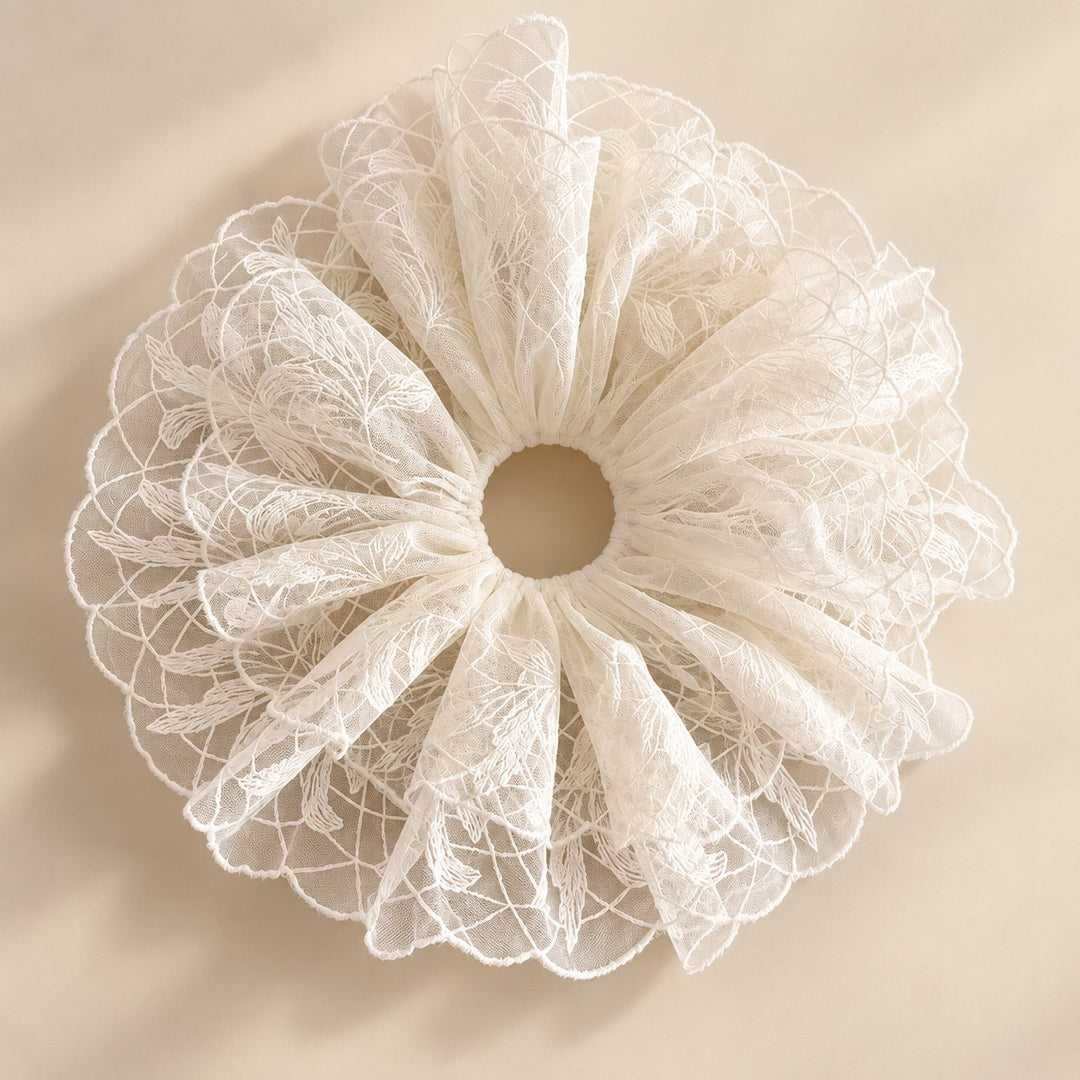 Vintage Lace Lamp Shade Covers with Bows, Pearls & Floral Details