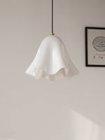 Load image into Gallery viewer, Undulating Glass Flower Plug-In Swag Pendant