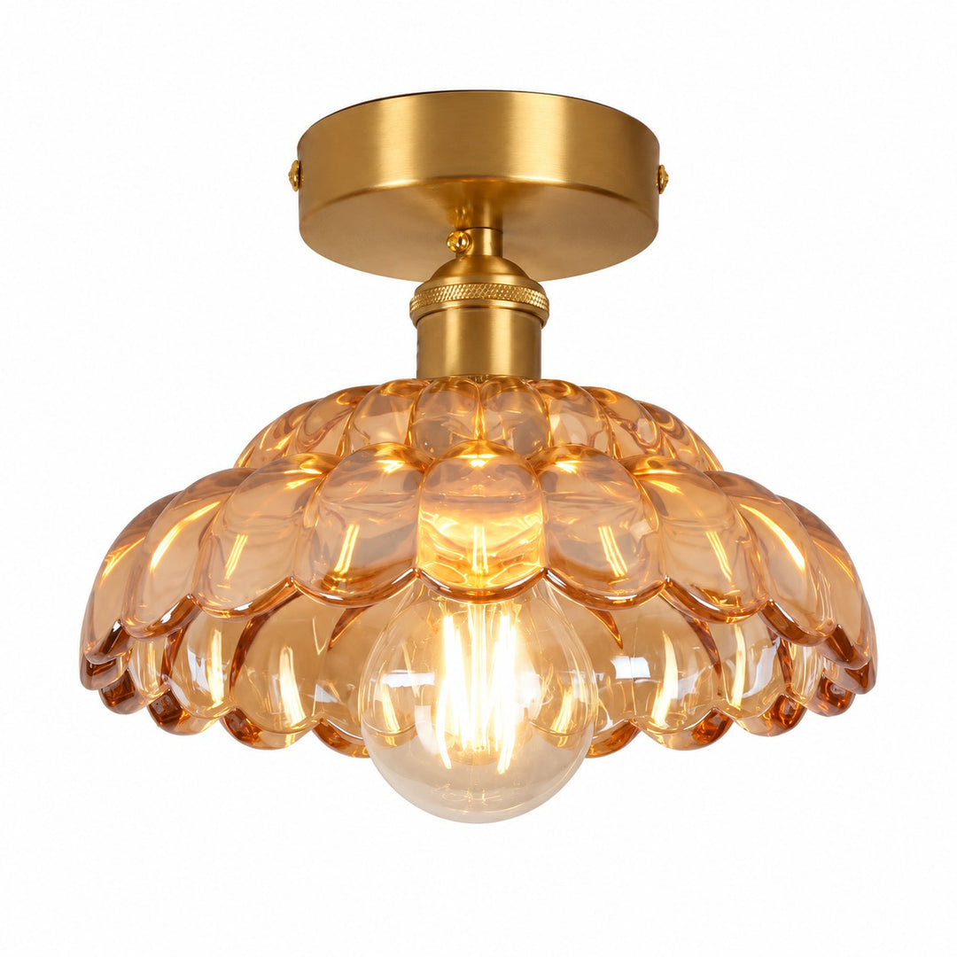 Amber Puff-Skirt Ceiling Light