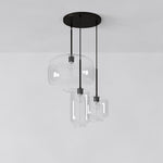 Load image into Gallery viewer, Lumivelle Pebble Glass Chandelier - 3-Light Modern Pendant Style
