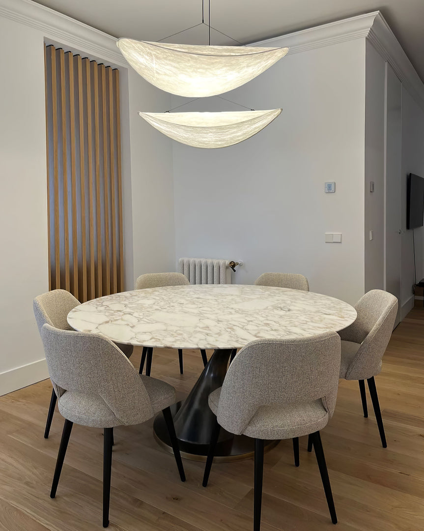 Cloudlike Mulberry Silk Plug-In Pendant Light