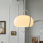 Load image into Gallery viewer, Rounded Glass Chrome Swag Pendant Light