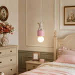 Cargar imagen en el visor de la Galería, Bunny pink gift box pendant lamp bedside scene