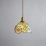 Bild in Gallery-Viewer laden, Brass Stained Glass Plug-In Pendant