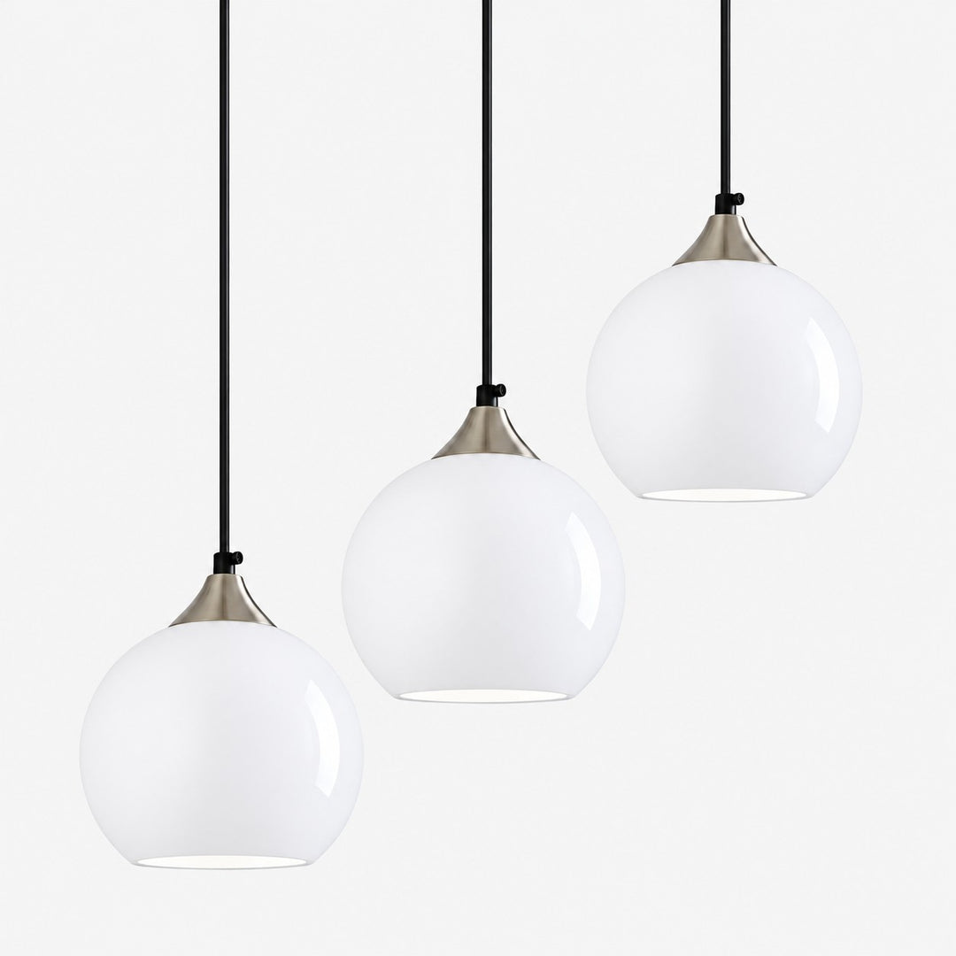 Bubble Glass Globe 3 - Light Single Pendant Light With Adjustable Cord