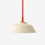 Cargar imagen en el visor de la Galería, Memphis pendant with ivory shade and red cord