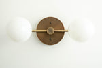 Cargar imagen en el visor de la Galería, Glorica Glass Vanity Light - Modern Brass Wall Sconce for Bathroom Style
