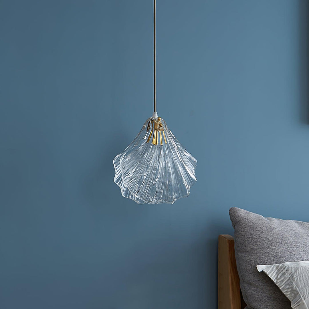 Hand-Blown Glass Brass Plug-In Swag Pendant