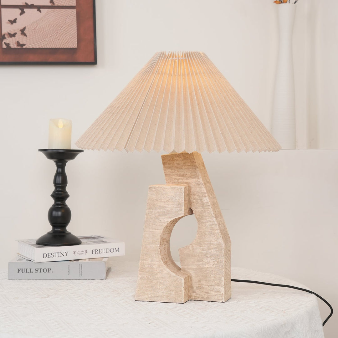 Modern Artistic Stone Pillar Travertine Table Lamp M05