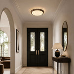 Load image into Gallery viewer, Flush mount ceiling fan light in an entryway