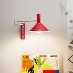 Cargar imagen en el visor de la Galería, Aplique de pared de metal blanco con brazo ajustable
