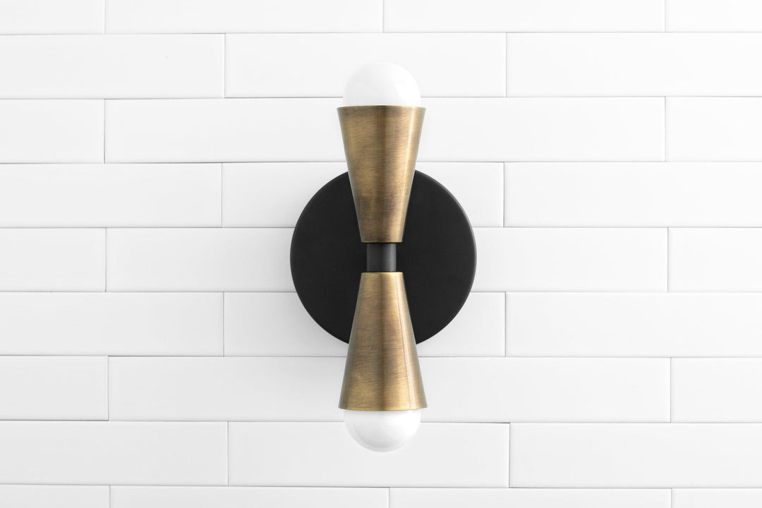 Pyralis Cone Linear Statement Wall Sconce - Modern Two Light Fixture