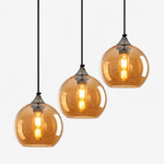 Charger l'image dans la visionneuse de galerie, Bubble Glass Globe 3 - Light Single Pendant Light With Adjustable Cord
