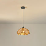 Bild in Gallery-Viewer laden, Layered Rattan Petal Plug-In Swag Pendant