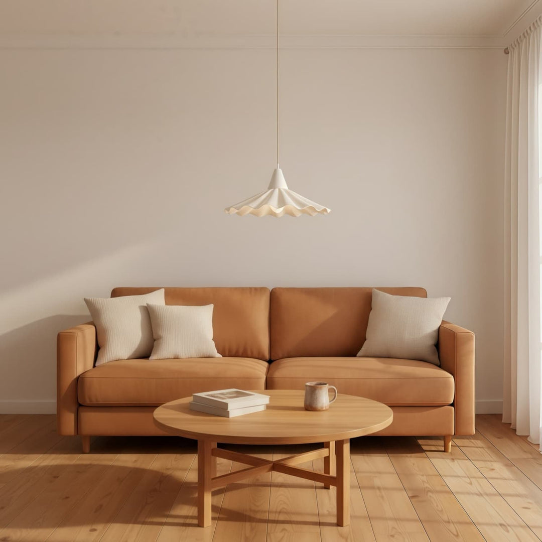 Suspension Artistique en Céramique Vague Arluneva - Lumière Moderne Artisanale pour Salon