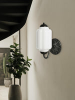 Load image into Gallery viewer, Vintage Milk Glass Sconce Bedside Hallway Eloise Wall Sconce

