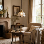 Load image into Gallery viewer, tea glass pendant light in a reading corner