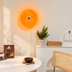 Cargar imagen en el visor de la Galería, Amber Glass Ring LED Plug-In Wall Lamp
