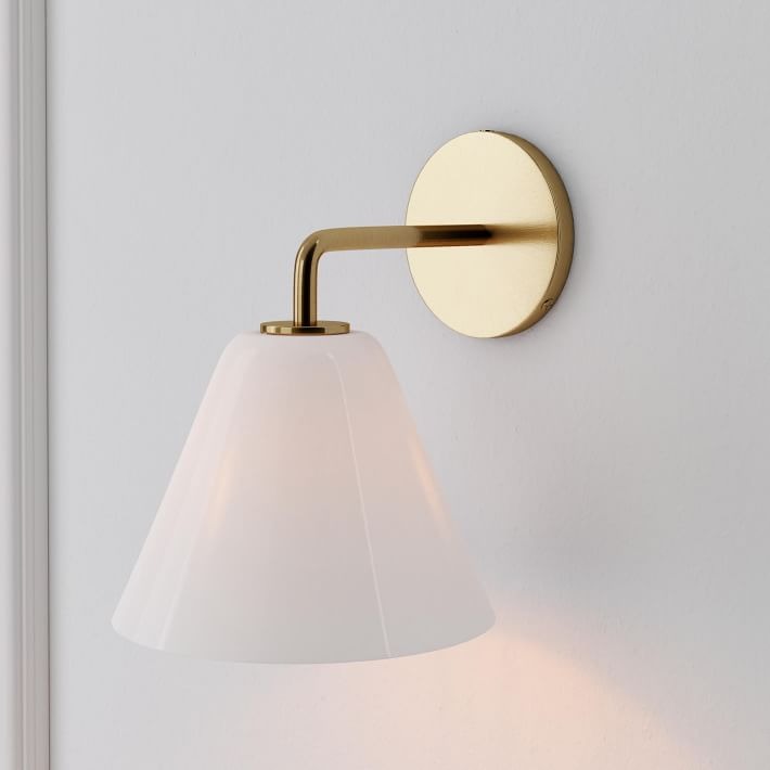 Aplique de pared Conica Cone: iluminación moderna de vidrio de 1, 2 y 3 luces