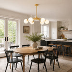 Load image into Gallery viewer, Modern Milk Glass Globe Chandelier