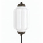 Cargar imagen en el visor de la Galería, Eloise Fluted Leaf-Relief Plug-In Wall Sconce