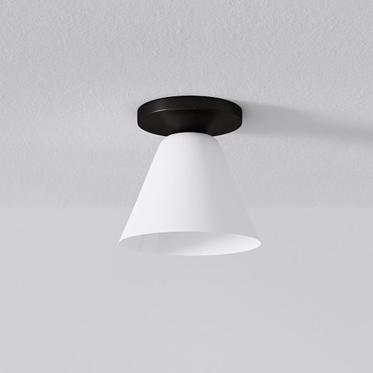 Lámpara de techo Conica Cone Flush Mount: lámpara de techo de cristal para espacios modernos