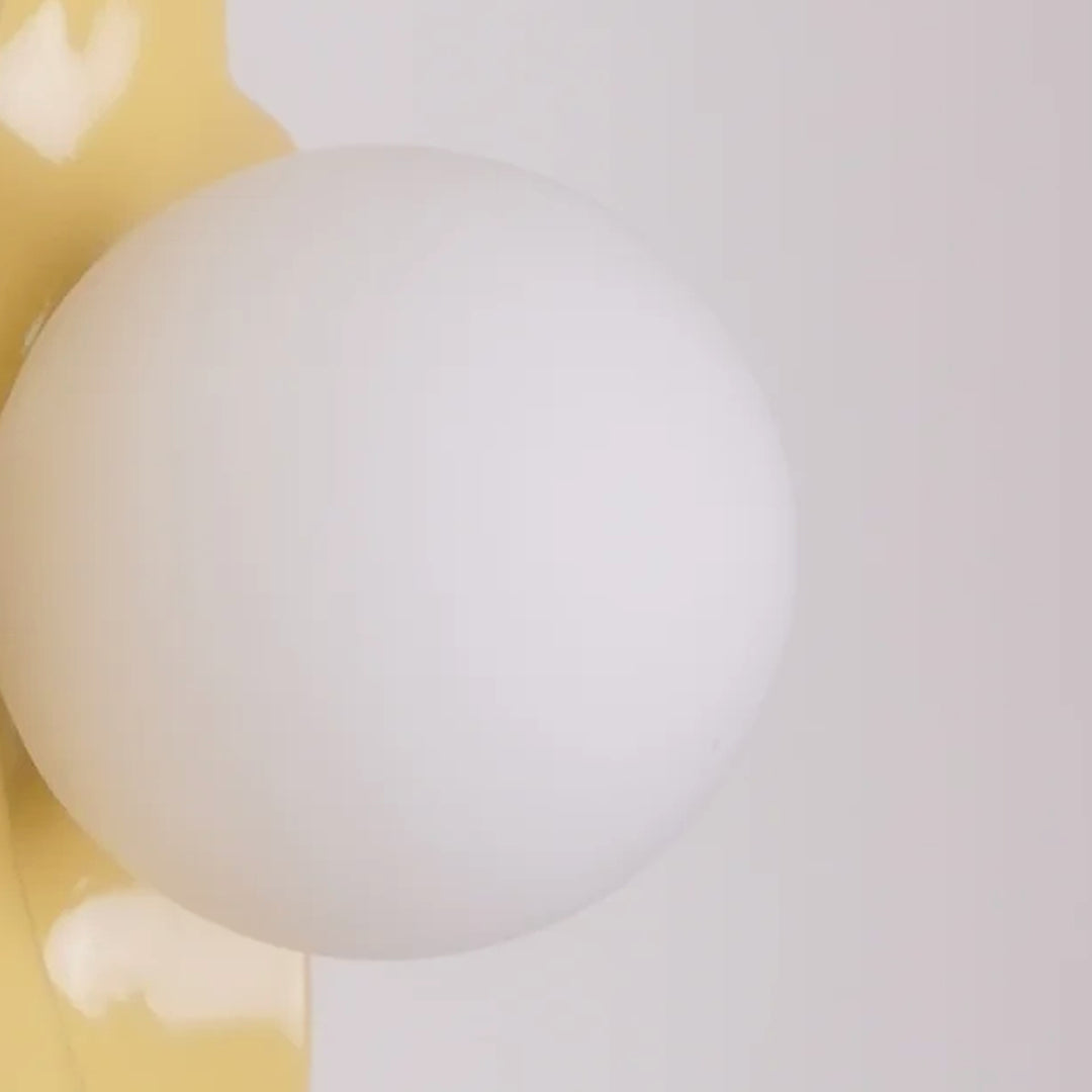 Flower-Shaped Resin Plug-In Wall Lamp