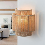 Load image into Gallery viewer, Bohemian Vintage Hand Woven LED Wall Light
