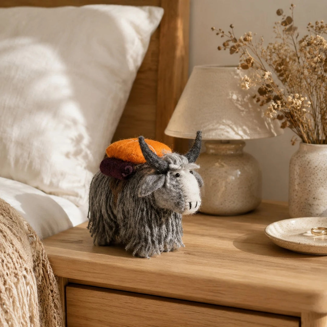 Handmade Nepal Wool Felt Yak Ornament