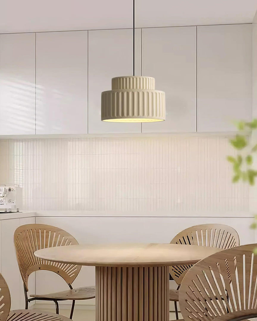 Lampe suspendue en résine de style nordique traditionnel orange câblée
